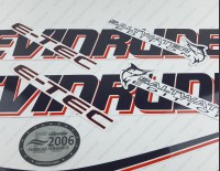Evinrude 175HP E-tec White Cowl Outboard Decal Kit